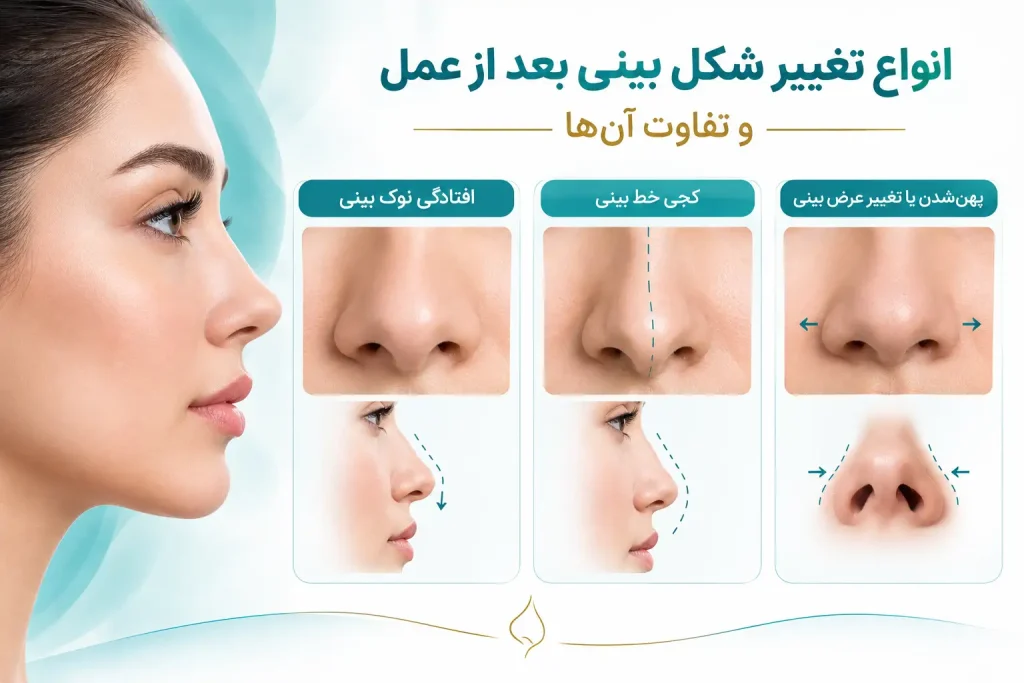 انواع تغییر شکل بینی بعد از عمل و تفاوت آن‌ها | دکتر فرهاد ملاحسینی 