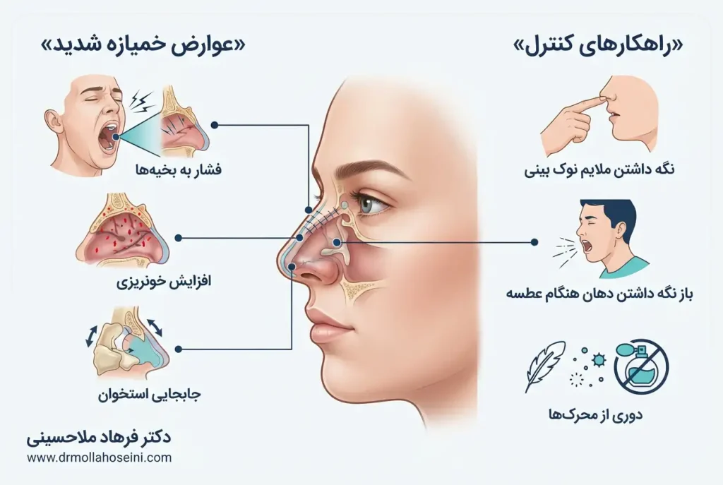 کنترل خمیازه در دوران نقاهت بعد از جراحی بینی | دکتر فرهاد ملاحسینی