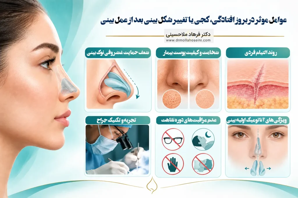 عوامل مؤثر در بروز تغییرات پس از عمل بینی | دکتر فرهاد ملاحسینی
